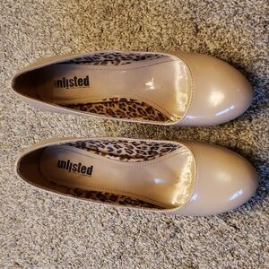 Sz 11 nude patent platform pump
